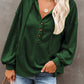 Buttoned Drop Shoulder Hoodie