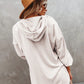Buttoned Drop Shoulder Hoodie