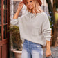 Round Neck Sweater with Pocket