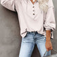 Buttoned Drop Shoulder Hoodie