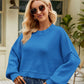 Round Neck Dropped Shoulder Sweater