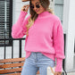 Turtle Neck Long Sleeve Pullover Sweater