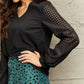 V-Neck Long Sleeve Blouse