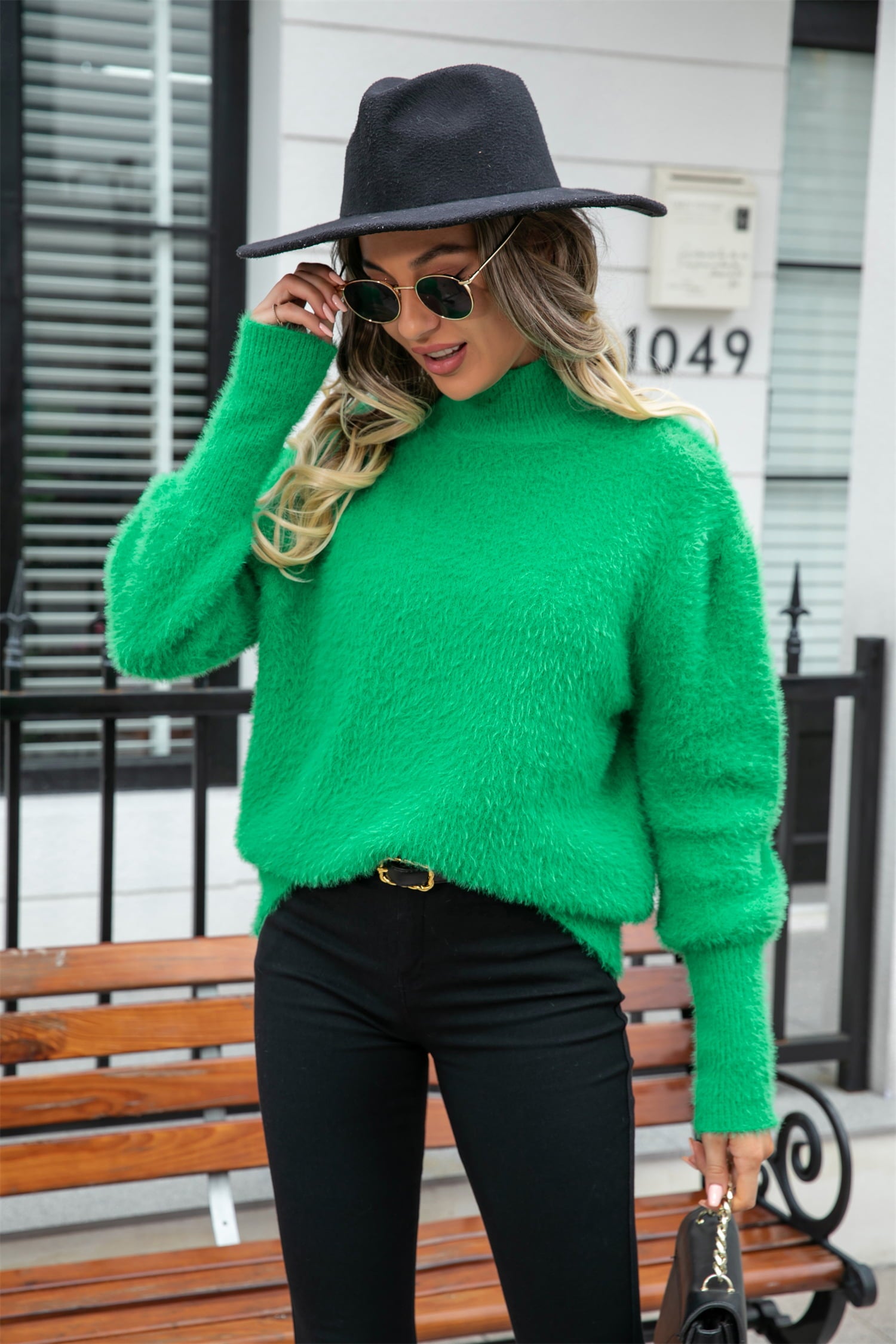 Deals neon green sweater outfit