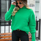Turtle Neck Long Sleeve Pullover Sweater