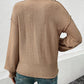 Exposed Seam Round Neck Sweater