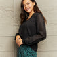 V-Neck Long Sleeve Blouse