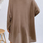 Waffle Knit Buttoned Long Sleeve Top with Breast Pocket