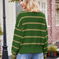 Striped Johnny Collar Sweater