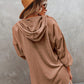 Buttoned Drop Shoulder Hoodie