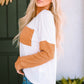 Full Size Color Block Cable-Knit Sweater