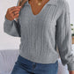 Johnny Collar Drop Shoulder Sweater