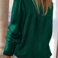 Lapel Collar Buttoned Puff Sleeve Shirt
