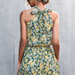 Floral Tied Sleeveless Mini Dress