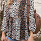 All Over Print Puff Long Sleeve Babydoll Top