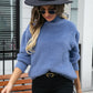 Turtle Neck Long Sleeve Pullover Sweater