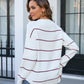 Striped Round Neck Long Sleeve Sweater