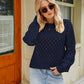 Openwork Round Neck Sweater