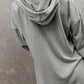 Buttoned Drop Shoulder Hoodie