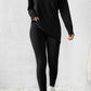 Round Neck Long Sleeve Top and Skinny Pants Set