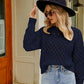 Openwork Round Neck Sweater