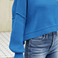 Round Neck Dropped Shoulder Sweater