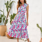 Ruffled Printed One Shoulder Midi Dress