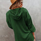 Buttoned Drop Shoulder Hoodie