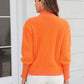 Turtle Neck Long Sleeve Pullover Sweater