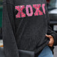 XOXO Round Neck Dropped Shoulder Sweatshirt