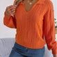 Johnny Collar Drop Shoulder Sweater