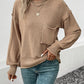 Exposed Seam Round Neck Sweater