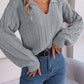 Johnny Collar Drop Shoulder Sweater