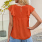 Contrast Print Butterfly Sleeve Top