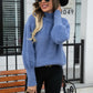 Turtle Neck Long Sleeve Pullover Sweater