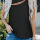 Ribbed Round Neck Cutout Top