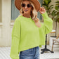 Round Neck Dropped Shoulder Sweater