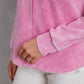 Quarter Button Dropped Shoulder Sweatshirt